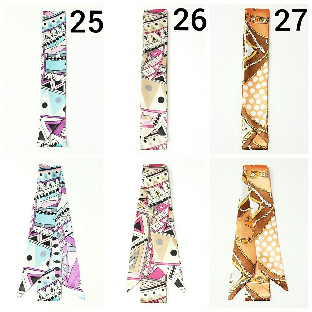 New! 2pc Any Design From 25 to 27 Satin Scarves